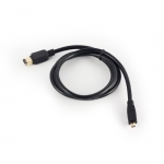 Интерфейсный кабель, SHIP, SH7017-1P, Fire Wire (IEEE-1394), 4-6pin, Пол. Пакет, Контакты с золотым напылением, 1 м, Чёрный